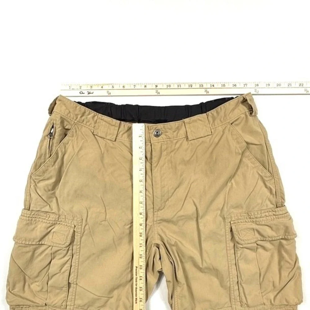 Duluth Trading Co‎ Tan Hiking Pants XL x 30 Elastic Waistband Nylon Lightweight